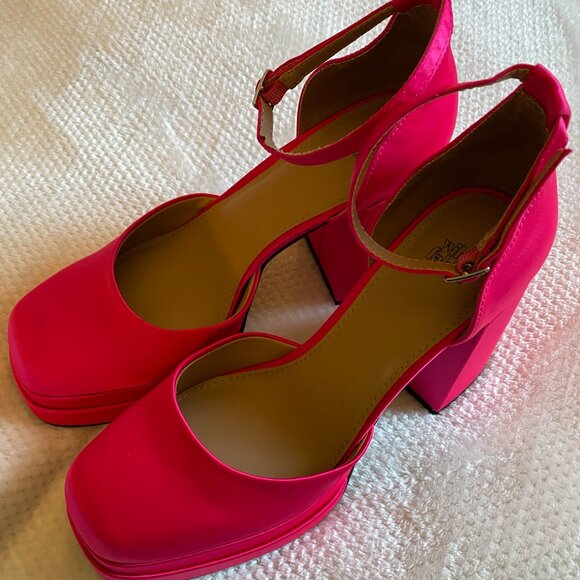 NWT/NIB Wild Fable Women's Bianca Platform Heels Viral Barbie Pink Shoe Size 7.5 - Picture 4 of 14